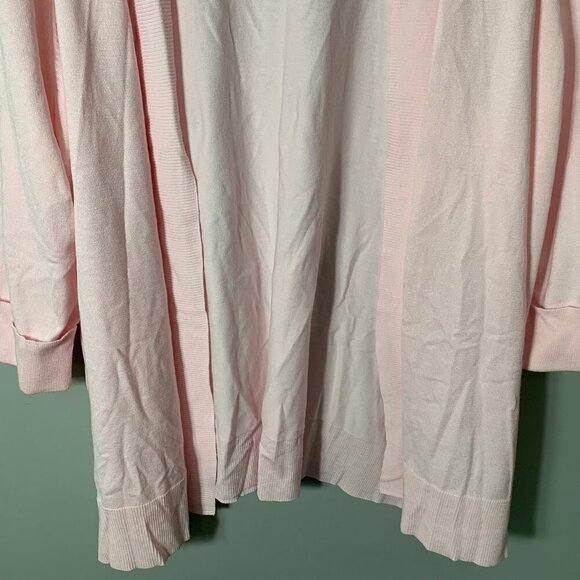 NEW CJ Banks pink elbow sleeve open front lightweight stretch cardigan sweater - Picture 5 of 10